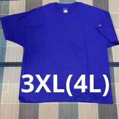 Champion パープル Tシャツ 3XL(4L)紫 無地