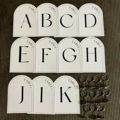 テーブルナンバー A〜K 【11枚セット】【ナンバーホルダー付き】ウエディング