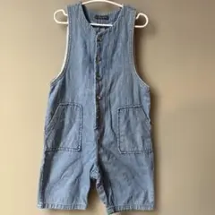 韓国子供服　MINI POINT 3 デニムオーバーオール 100cm