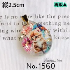 No.1560 レジン ペンダントトップ 猫 ねこ ネコ ♡ ワンコイン✨️
