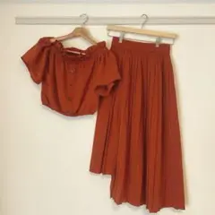 REDYAZEL オフショルダー スカート セットアップ