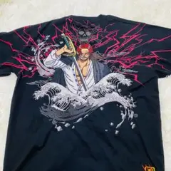 【美品】絡繰魂 × ONE PIECE 刺繍シャンクス Tシャツ L 刺繍