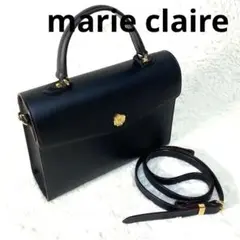 ハンドバッグ2way ショルダーバッグ　フォーマルバッグ　黒　マリクレール