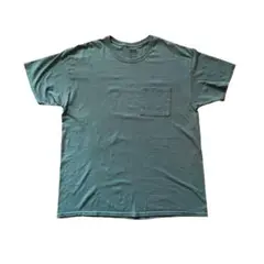 FRUIT OF THE LOOM 無地 グリーン ポケット Tee