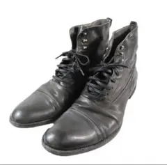 Alexander McQueenレースアップ レザーブーツ 43