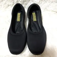 パンプス 黒　フラットシューズ　コンフォートシューズ 3E Kiyomi
