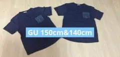 ネイビー ポケット付き Tシャツ 2枚セット