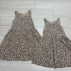 ワンピース　H&M ヒョウ柄　姉妹お揃い