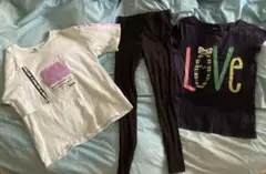 女の子140 tシャツ 2枚と　スパッツ