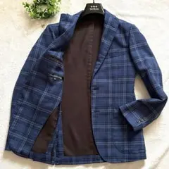 美品✨グリーンレーベルリラクシング アンコンジャケット チェックテーラード
