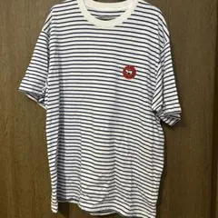ユニクロ　UT キースヘリングストライプ刺繍ロゴTシャツ