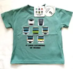 JR　プリント　Tシャツ　電車　特急　鉄道　鈴川絢子　コラボ　グリーン