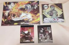 【新品未使用品】鬼滅の刃　煉獄杏寿郎　猗窩座　魘夢　メモ帳　ミニ色紙