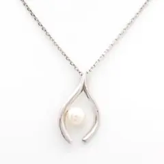 《美品》MIKIMOTO ネックレス パール キー シルバー アコヤ真珠