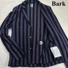 【美品】　Bark テーラード　ジャケット　ホップサック　リネン混　ストライプ
