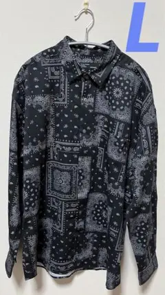 【古着】ペイズリー柄シャツ