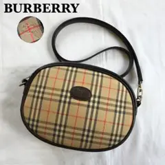 《極美品》希少型 Burberry ミニショルダーバッグ シャドーホース 茶