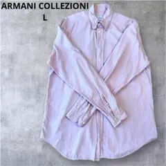 ARMANI COLLEZIONI ピンク チェック柄 長袖シャツ メンズ L