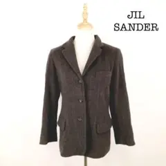 JIL SANDER ジルサンダー 34 コート ダークブラウン ストライプ
