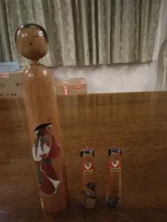 高野与八 秋田こけし 創作こけし 3体