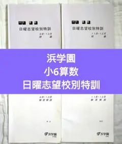浜学園　小6　算数　日曜志望校別特訓
