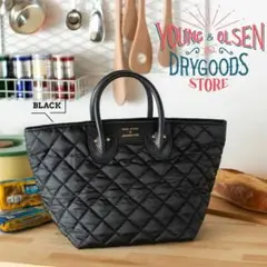 YOUNG & OLSEN キルティングバッグ BLACK ヤングアンドオルセン