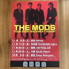 THE MODS 2025年ツアーフライヤー　本 森山達也　ザモッズ