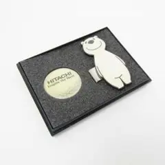【非売品】日立　白くまくん　クリップマーカー＆マネークリップ