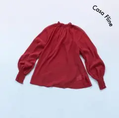 CASA FLINE カーサフライン シアー ギャザー ブラウス