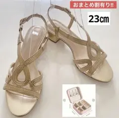 【超美品】TABITAゴールドサンダルSHIPS for women 36アクセ