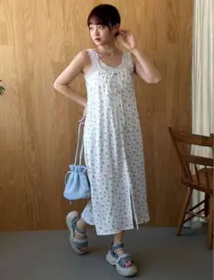 花柄レースネグリジェ