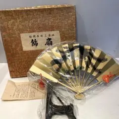 飾扇 飾り 扇子 伝統美術工芸品 アンティーク 置物 鳳凰