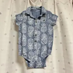 パイナップル柄 ロンパース