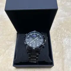 ブラック ステンレススチール クロノグラフ 時計