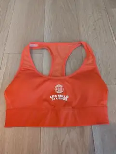 LES MILLS オレンジ スポーツブラ　サイズＬ
