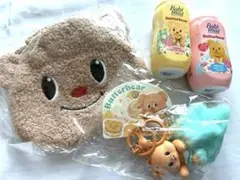 BUTTER BEAR キーホルダー＆ポシェット&オーガニックベビーパウダー２本