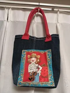 ロラライハリスカウガール　デニムトートバッグ