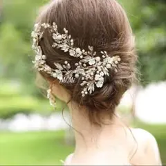 新品☆ウェディングヘッドドレス ゴールド ヘアアクセサリー 結婚式 ブライダル