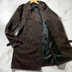 極美品✨ JOSEPH HOMME ダブルトレンチコート レザーパイピング 50