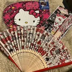 ハローキティ　扇子とうちわ2点セット　JS261