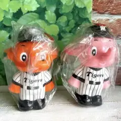 阪神タイガース サトちゃんサトコちゃん貯金箱ペア(2体)セット新品承認シール付
