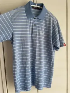 Srixon ストライプポロシャツ 水色