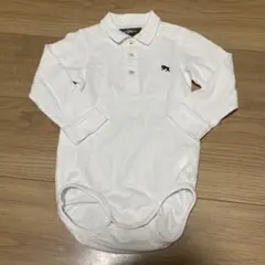 H&Mベビー用　ポロシャツ生地　ロンパース　90