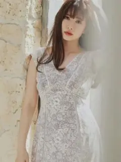 Lace Trimmed Floral Dress フローラル herlipto