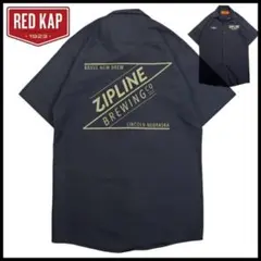 S/ 良好 古着 RED KAP 半袖ワークシャツ 両面プリント
