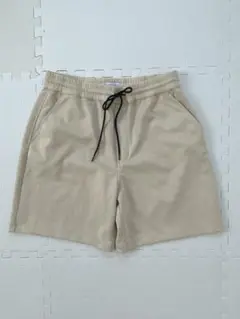 ZARA ザラ　ベージュ ショートパンツ ドローストリング付き　ベロア　美品