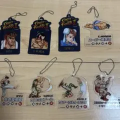 ストリートファイターⅡ やわらかクリアキーホルダー　春麗　リュウ　ガイル
