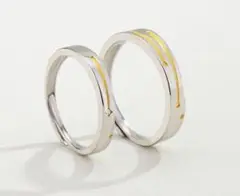 f55☆即日発送☆2個セット1粒シルバー ペアリング プレゼントに♪C95