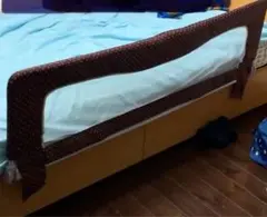 日本育児 ベッドフェンス ブラウン水玉模様