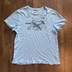 y2k 90s Ralph LaurenライトブルーグラフィックプリントTシャツ